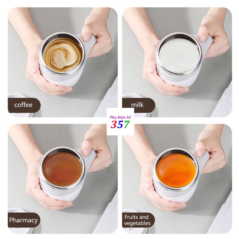 Ly cà phê tự động khuấy sử dụng pin tiện lợi dùng cho văn phòng Á