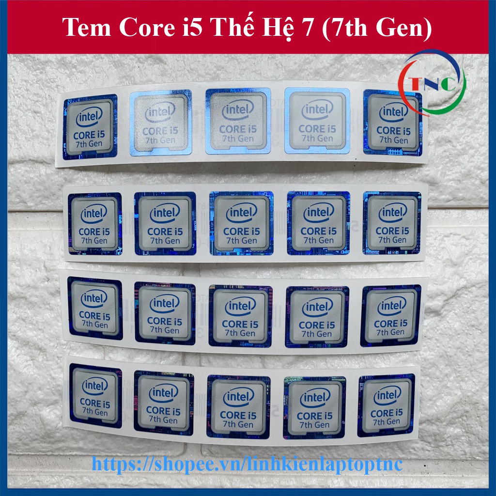 Tem Core i5 Thế Hệ 7 (7th Gen) Thay Tem Máy Tính Tem Laptop Tem PC