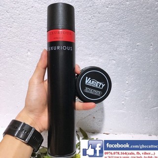 Combo sáp vuốt tóc variety và gôm xịt tóc luxurious