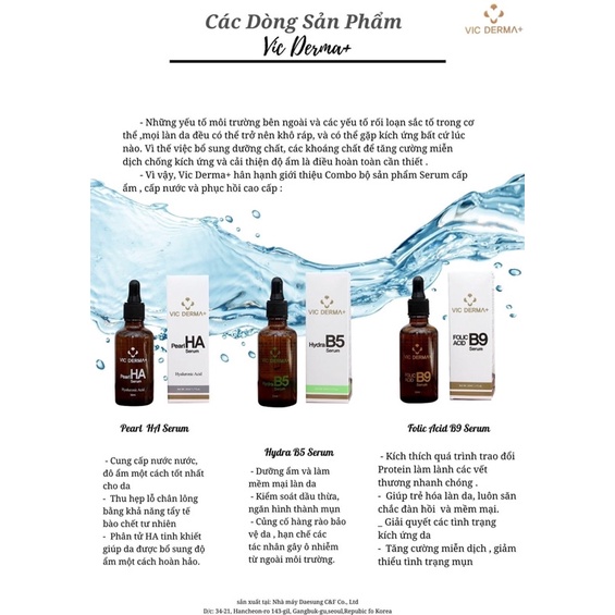 Serum phục hồi da B5 Vic Derma+ 50ml