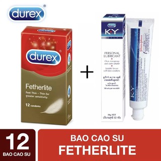 Combo bao cao su durex siêu mõng+gel KY