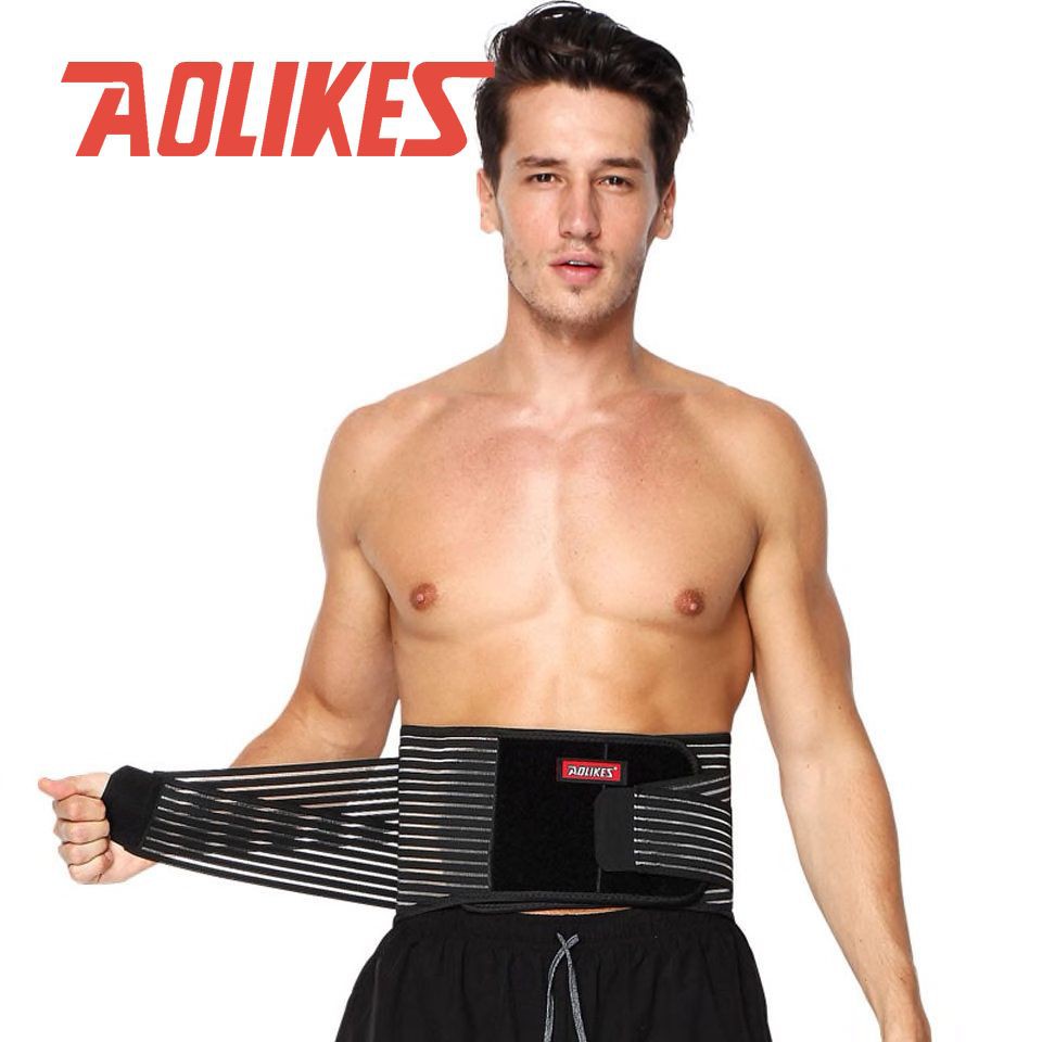 Đai lưng tập gym có nẹp thép cao cấp Aolikes AL7996 - AL7996