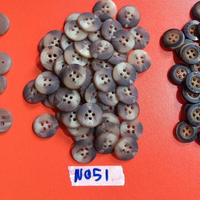 Combo 10 nút áo vân nâu size nhỏ N049-N052