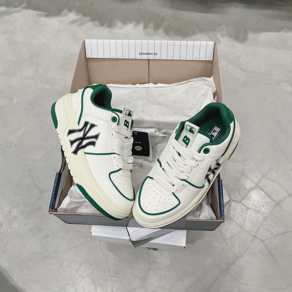 Giày mlb chunky ny đen, giày sneaker chunky liner B đỏ  nam nữ đủ hộp thẻ
