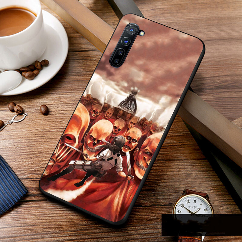 Ốp Lưng Silicone Mềm In Hình Attack On Titan Cho Realme 2 3 Pro A5 Q X Lite Xt X2 X3 X50