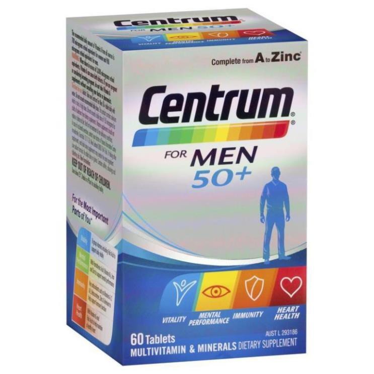 Viên Uống Bổ Sung Vitamin Tổng Hợp Centrum For Women 50+ Hộp 60 Viên
