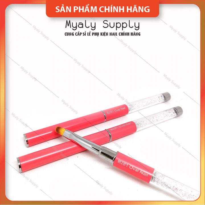 Cọ Đắp Gel Đầu Tròn Oval Cán Đá B281 1435