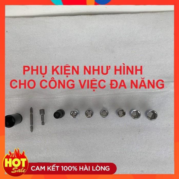 [Hàng Tốt] Máy siết bulong Hitachi nkhoong chổi than tặng kèm bộ phụ kiện