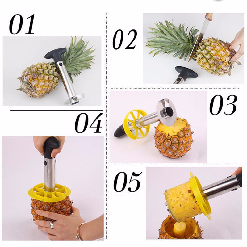 Dụng cụ gọt &amp; lấy lõi dứa bằng thép không gỉ