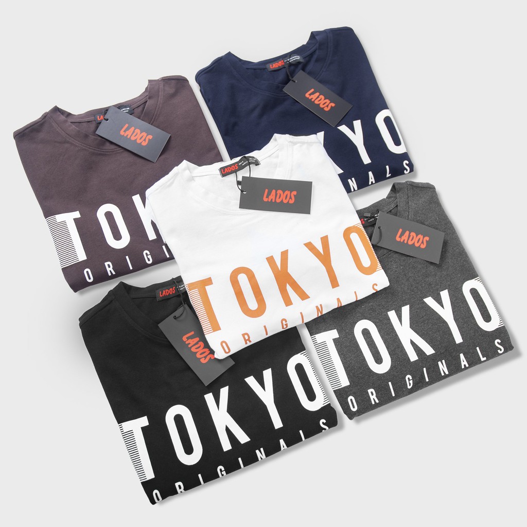Áo thun in phong cách Nhật Bản LADOS - 9056 chất co giãn form đẹp | BigBuy360 - bigbuy360.vn