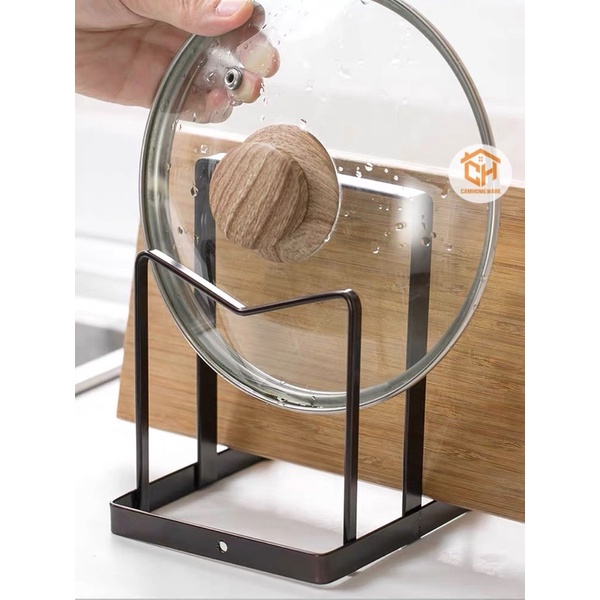 Giá Cài Vung Inox Sơn Tĩnh Điện, Giá Inox Để Bàn Nhà Bếp Siêu Tiện Lợi