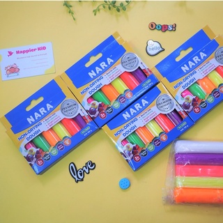 6 màu đất nặn Nara - không khô, không dính tay, an toàn cho bé,  135g - Dòng cao cấp