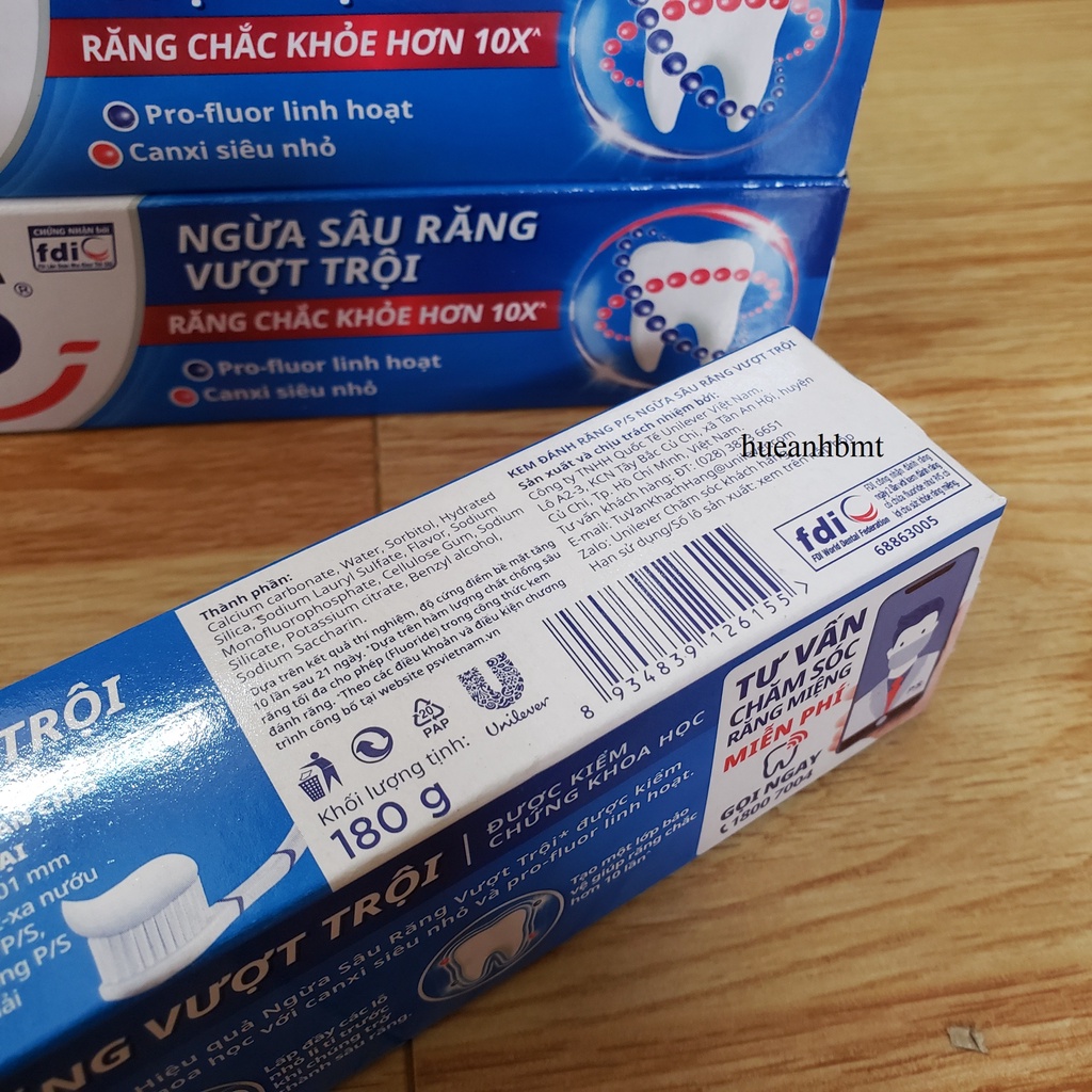 Kem đánh răng P/S Ngừa Sâu Răng Vượt Trội 180g