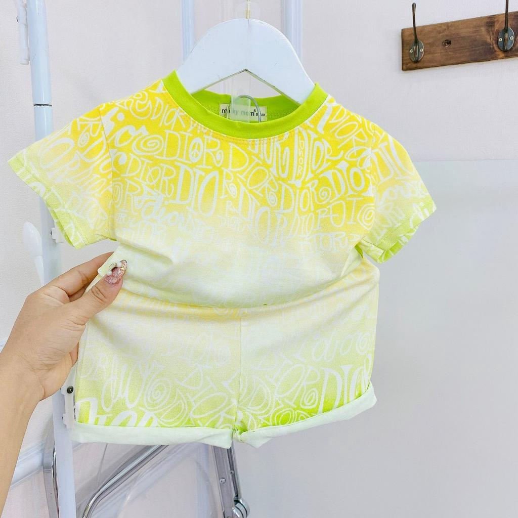 [Bé 7-19kg] Bộ ngắn tay thương hiệu thun lạnh mềm mịn mát cho bé trai bé gái từ 7-19kg