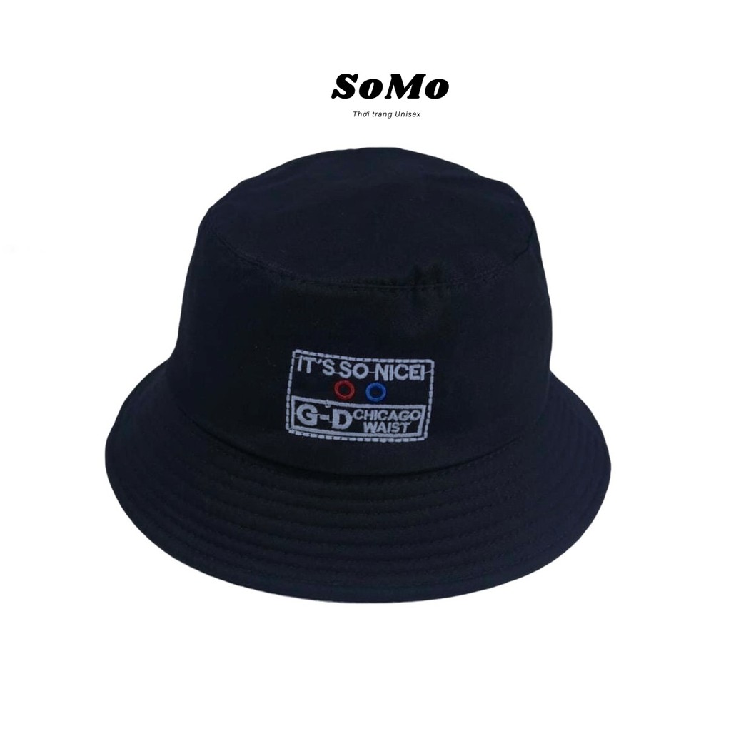 Nón Bucket Tròn Unisex Thêu Chicago Mũ Nam Nữ Tai Bèo Ulzzang SOMO