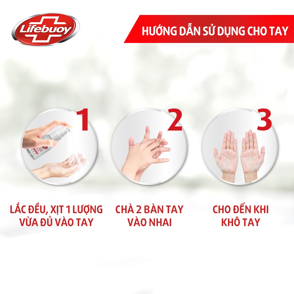 Combo 3 chai dung dịch diệt khuẩn Lifebuoy Bảo vệ vượt trội 10 50ml/ chai