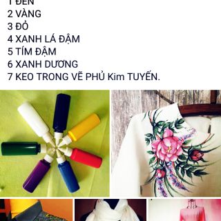 Bộ màu vẽ trang trí (tặng kèm cọ vẽ +nước pha )