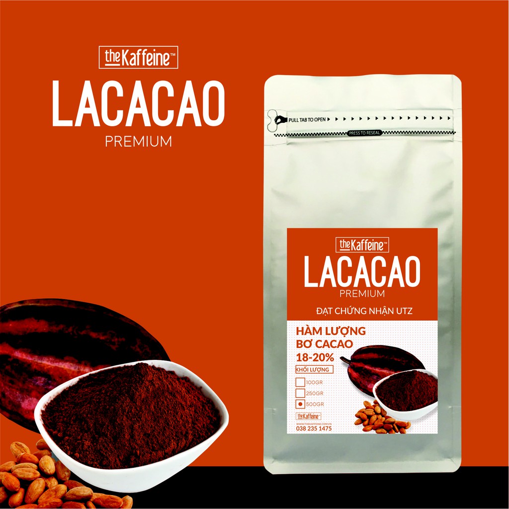 Bột Cacao Nguyên Chất LACACAO Premium 500g- The Kaffeine thumbnail