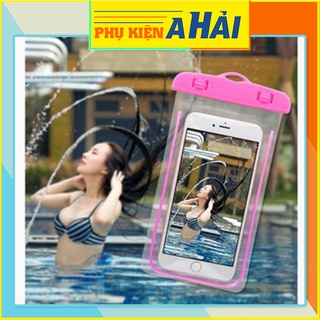Túi Chống Nước Điện Thoại - Kèm Dây-Trơn Nhiều Màu