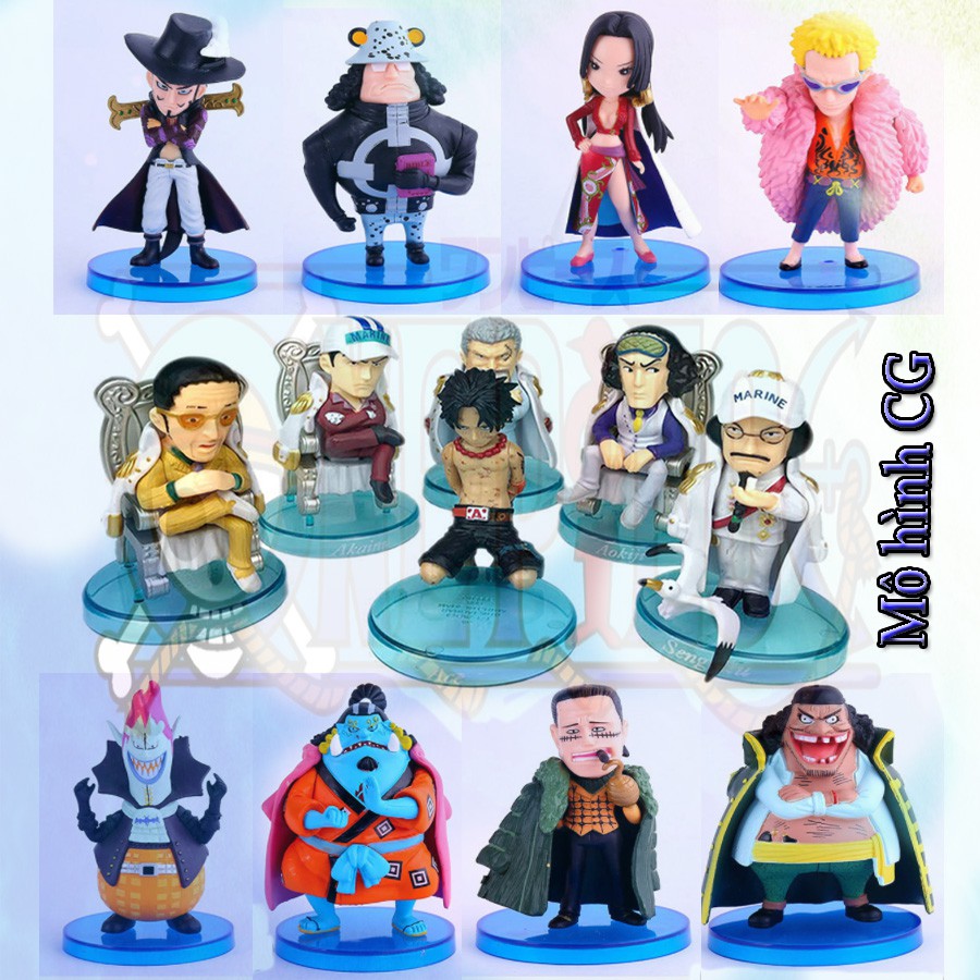 Mô hình ONE PIECE chibi 9cm - 11cm - Bộ đô đốc và Thất Vũ Hải