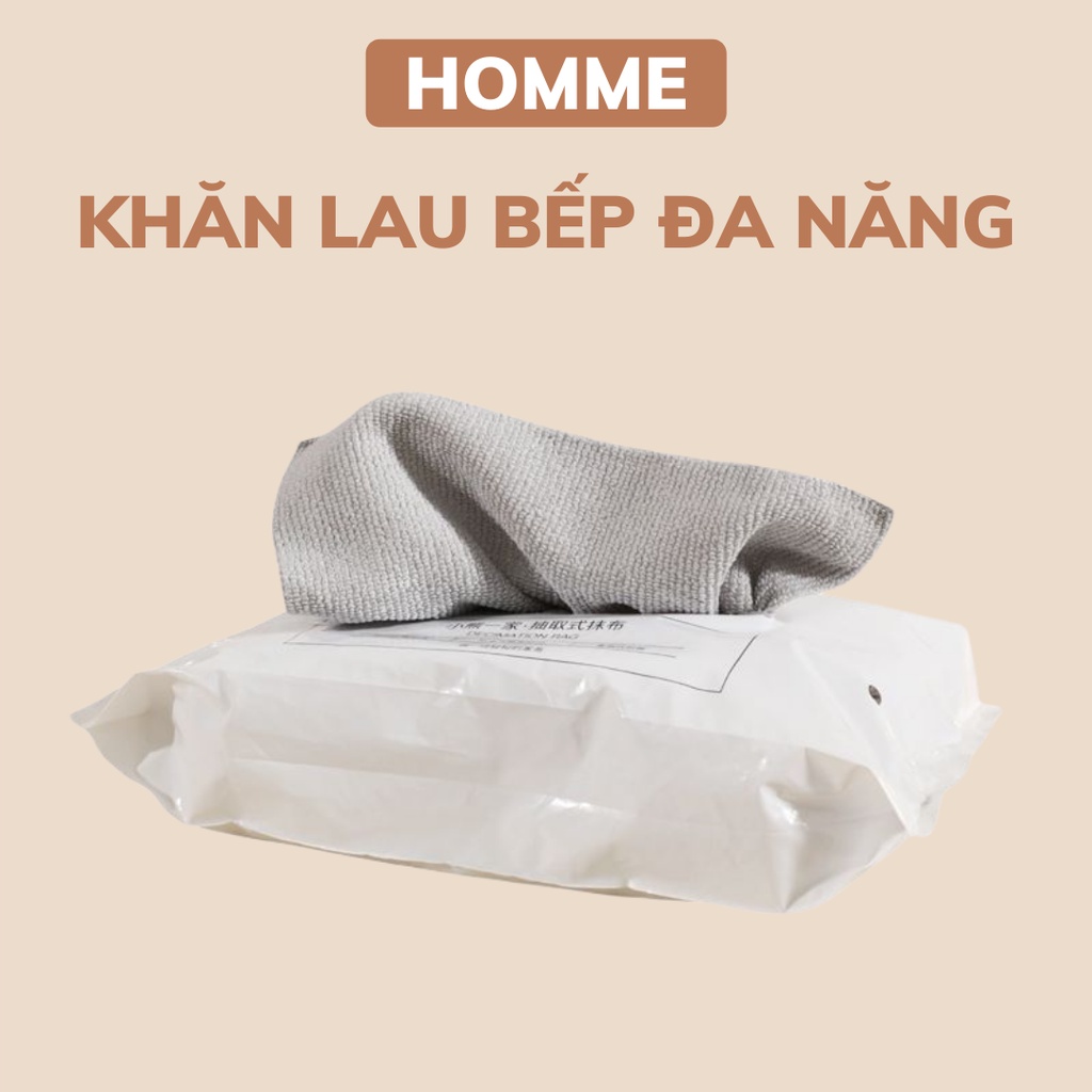 Khăn lau bếp đa năng HOMME siêu thấm lau bàn ăn mặt bếp bát đũa