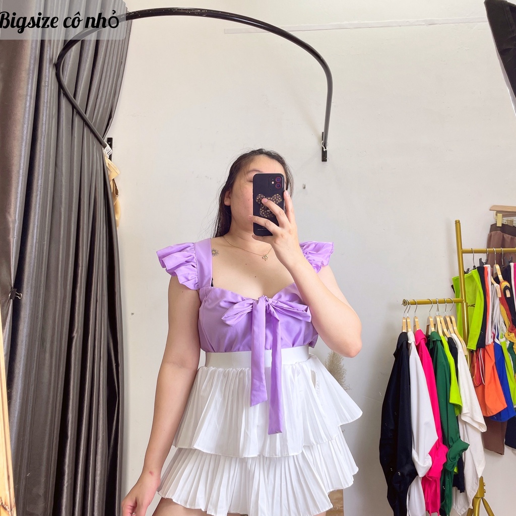 Áo Sơ Mi Cánh Tiên Bigsize Croptop Lên Phom Cực Dễ Thương, Áo Sơ Mi Kiểu MÃ CÁNH TIÊN
