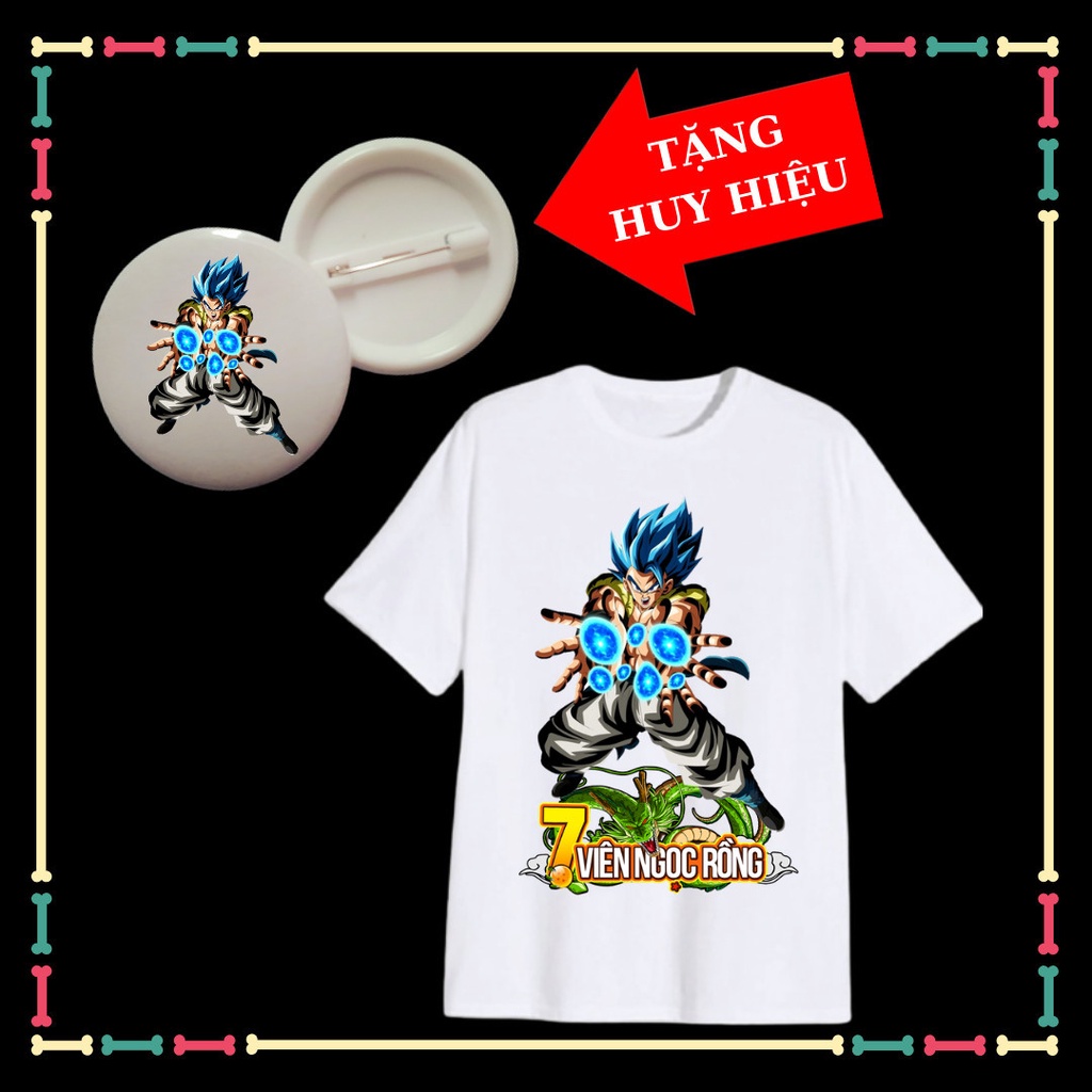 Áo thun cộc tay bé trai Goku đại chiến, 7 viên ngọc rồng, đủ size áo, đủ màu sắc, kèm Huy hiệu Dragon Ball