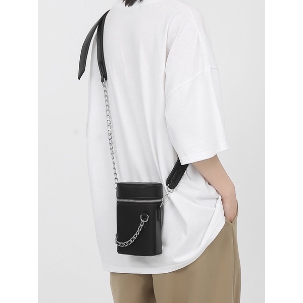 Túi da đeo chéo nam nữ unisex chất liệu da PU