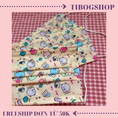 [FREESHIP] Khẩu trang Garcotex Nhí vàng 4 lớp cao cấp,họa tiết xinh ❤️