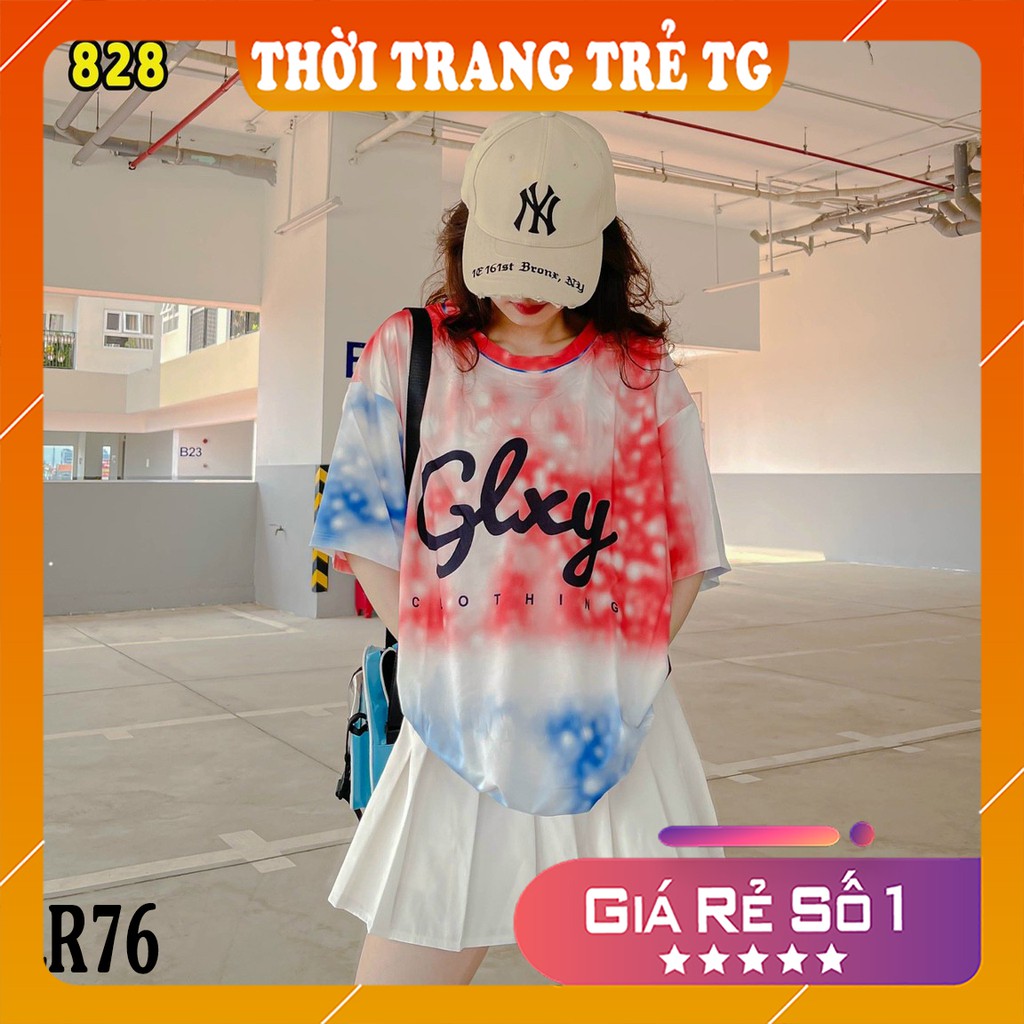 Áo thun loang màu 𝑭𝒓𝒆𝒆𝒔𝒉𝒊𝒑 Áo phông unisex LR76 vải cotton xượt poli co giãn thấm hút tốt, không xù lông