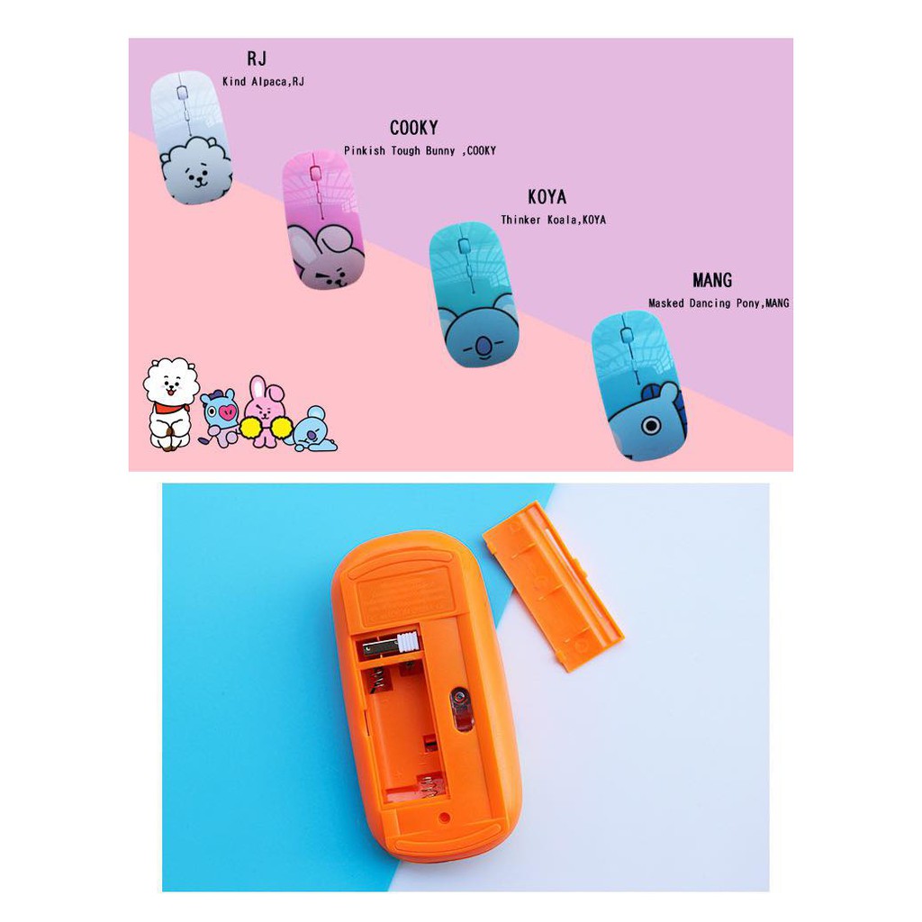 Chuột không dây Cooky Tata Chimmy RJ Koya Mang Shooky ( A2C02 )