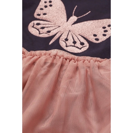 Set Váy Bé Gái Butterfly Hồng Cam HaM