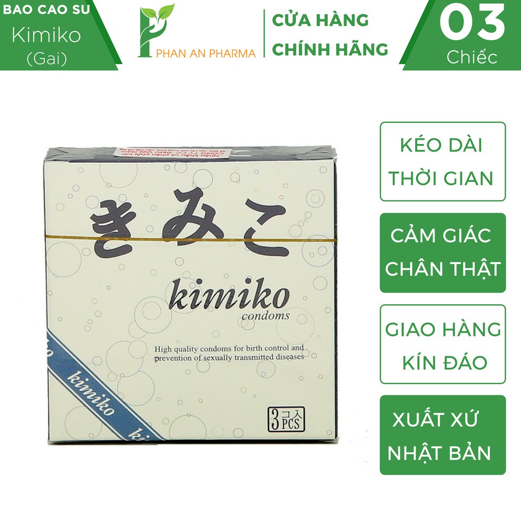 Bao Cao Su Kimiko Nhật Bản siêu mỏng có bi gai li ti - Phan An CN370