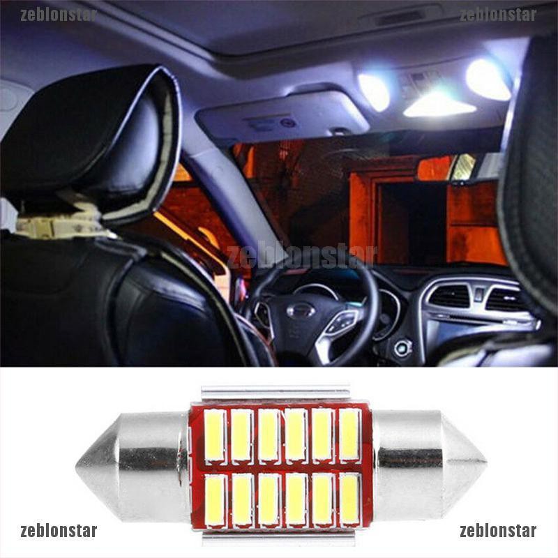 Bộ 2 Đèn led 31mm 4014 12SMD C5W Cho Xe Hơi