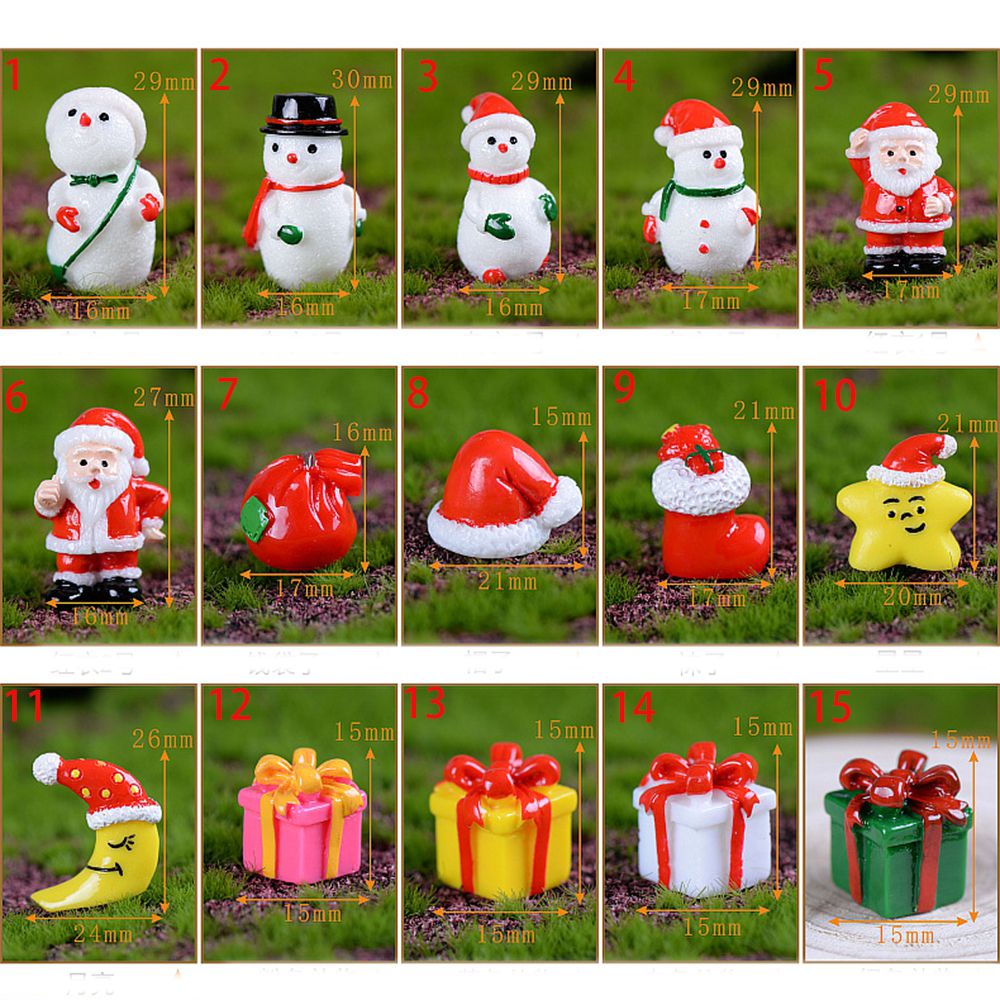 Epoch Đồ trang trí Ông Già Noel / Người Tuyết Mini Bằng Nhựa Resin Dùng Trang Trí Giáng Sinh