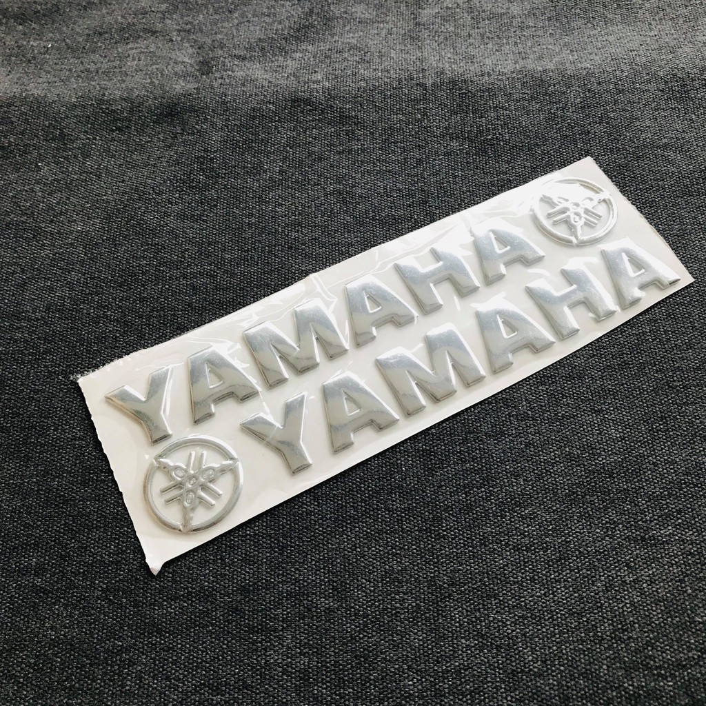 [SALE SỐC] Bộ tem dán nổi chữ Yamaha SIÊU CHẮC (CHỮ+LOGO). (SIÊU RẺ)