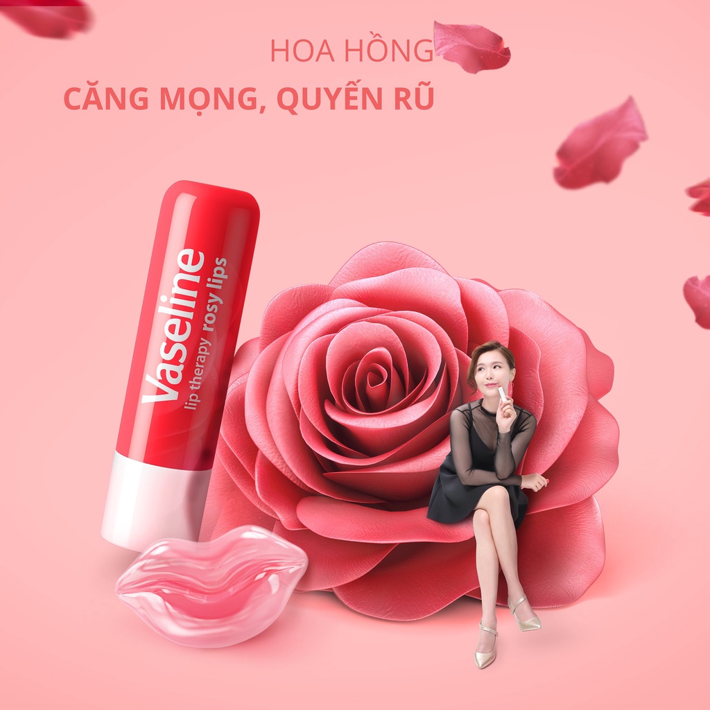 Son Dưỡng Môi Hồng Vaseline - Lip Therapy Rosy Lips Stick 4.8g