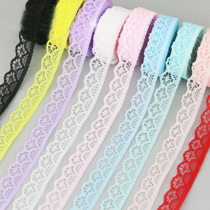 Cuộn Dây Ren Trắng 15mm Dài 20 Yard Dùng Trang Trí Đa Năng