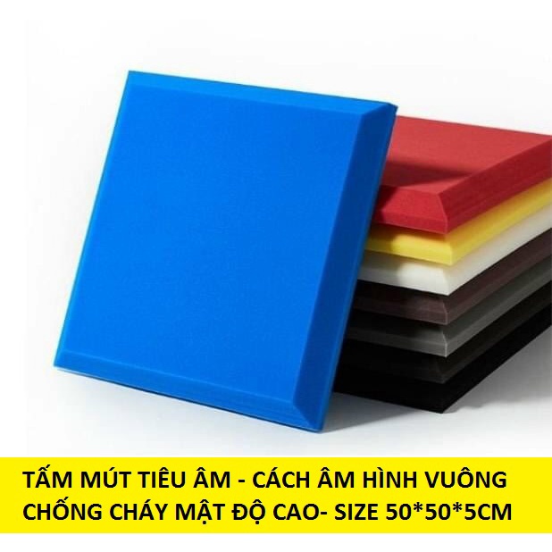 Tấm Mút Tiêu Âm Cách Âm FOAM.Size 50*50 Cm.Dày 5Cm( Hàng Chống Cháy-K21)