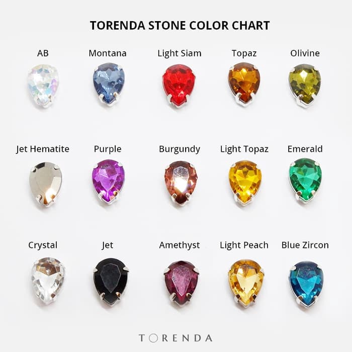 Torenda Drops Set 12 Viên Đá Hematite Bạc Kích Thước 10x14mm