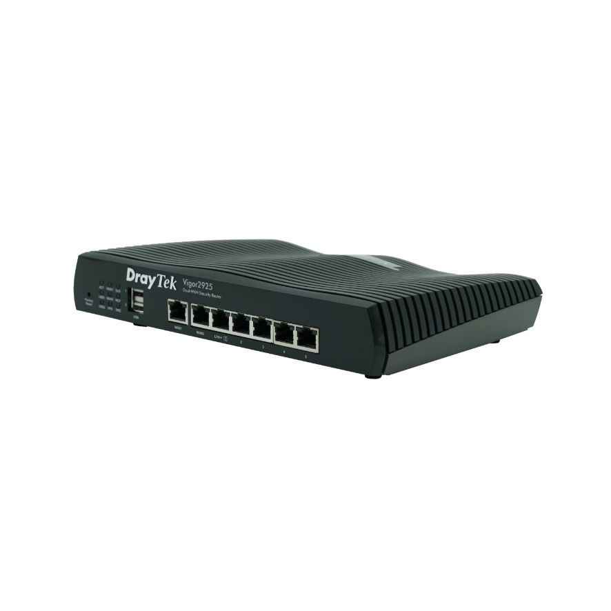 Thiết bị định tuyến DrayTek Vigor2925 2 cổng Gigabit WAN, RJ45, 5 cổng Gigabit Ethernet LAN 10/100/1000Mbps, RJ45