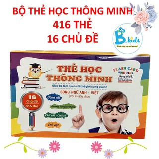 Bộ thẻ học thông minh 416 chi tiết 16 chủ đề dành cho trẻ từ 2 đến 10 tuổi