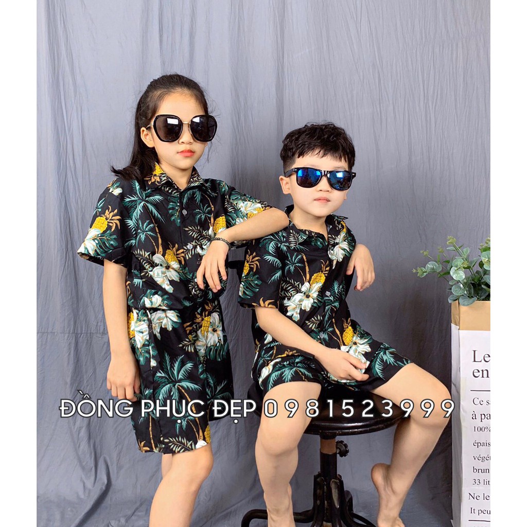 [SALE SOCK] Áo hoa quả pijamas đi biển hawaii, chụp kỷ yếu chất KATE THÁI loại 1 | BigBuy360 - bigbuy360.vn