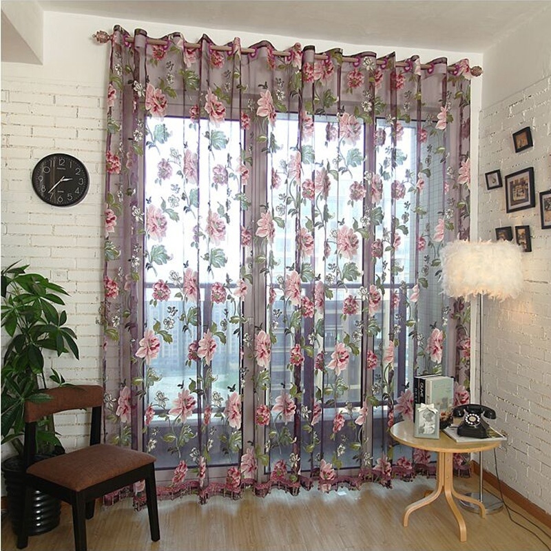 1 Rèm Cửa Sổ Hoa Hồng 100x200cm