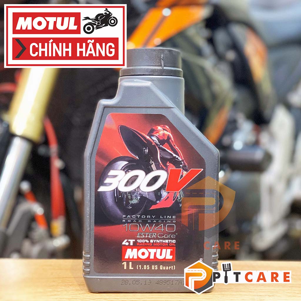 Nhớt Xe PKL Motul 300V Factory Line 10W40 Có Chiết Lẻ Nhập Pháp Tem 3 Lớp Chạy Bốc