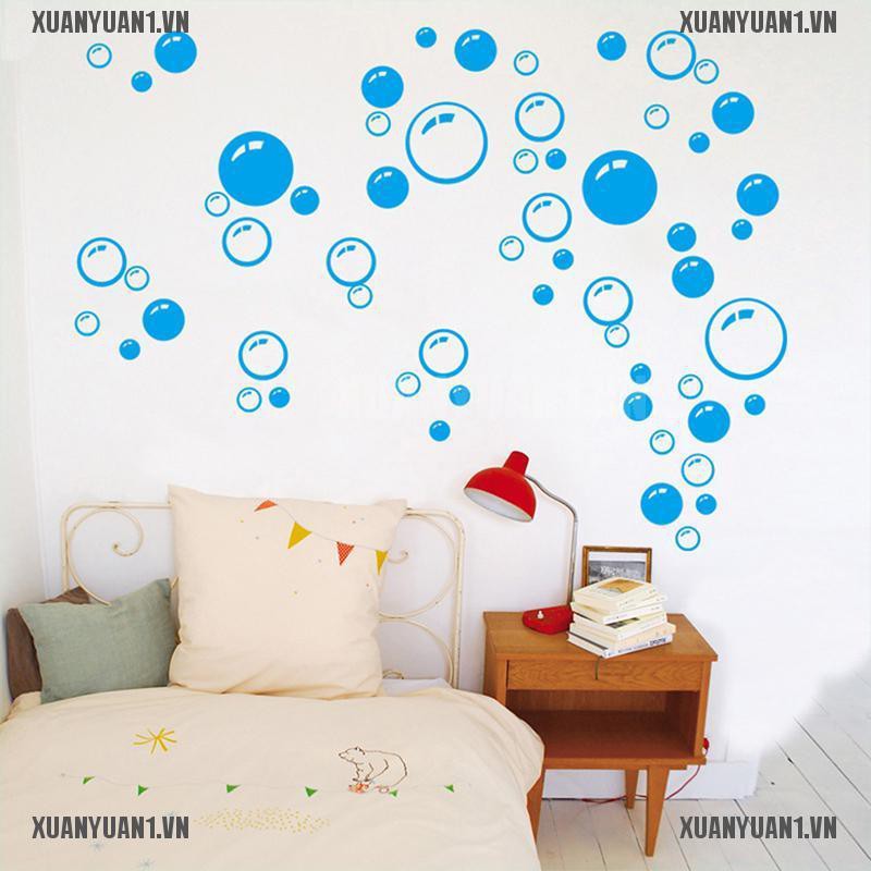 [XUANYUAN1] Decal Dán Tường Phòng Tắm Nghệ Thuật Tháo Rời Được