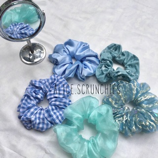Đồ cột tóc xanh biển- Scrunchies