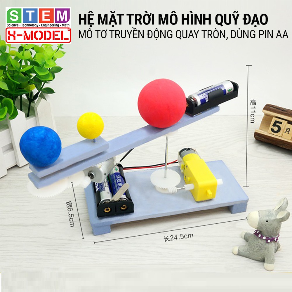 Đồ chơi thông minh cho bé ST109 X-MODEL Mô hình thí nghiệm hệ mặt trời quỹ đạo (Mặt trời- Trái Đất- Mặt trăng)