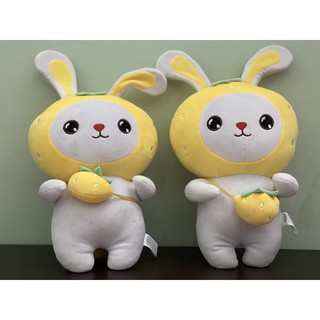 gấu bông thỏ cosplay quả dưa hấu, dứa