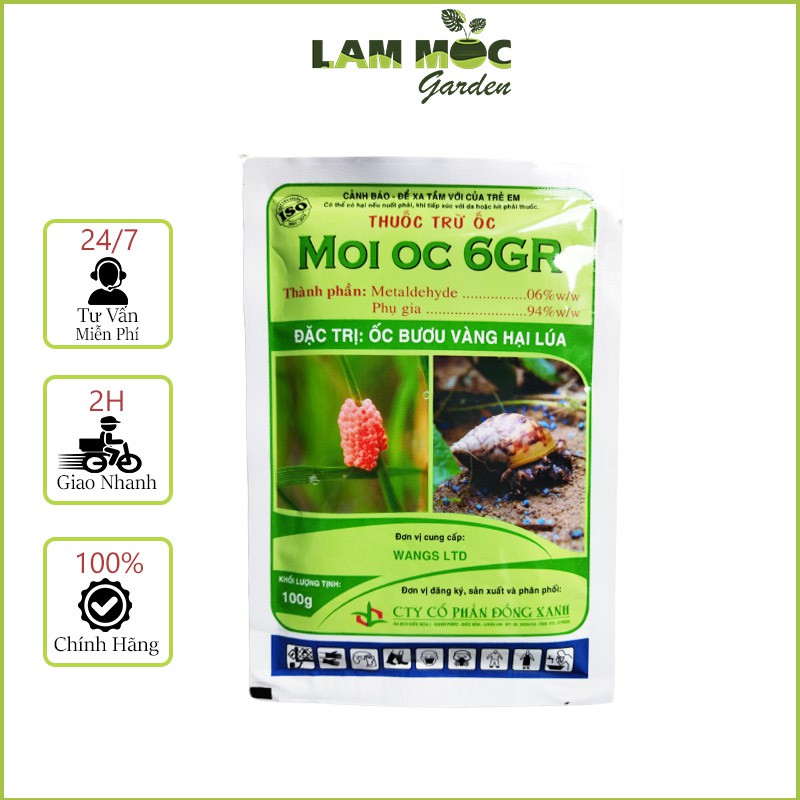 Bả Trừ Ốc MOI OC 6GR – Bả Diệt Ốc Sên Cho Cây Trồng Gói 100g